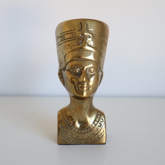 Vintage Other - Vintage Brass Egyptian Pharaoh Head